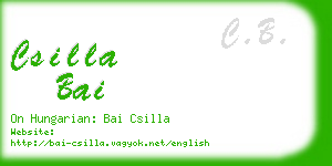 csilla bai business card